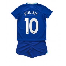Chelsea Christian Pulisic #10 Hjemmedraktsett Barn 2022-23 Kortermet (+ korte bukser)